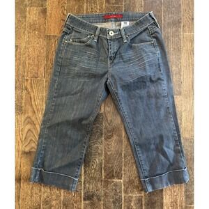 LEVI'S Jeans Capri 565 Women's Size 6 W28 Medium Wash Rolled Cuff Cute Stretch